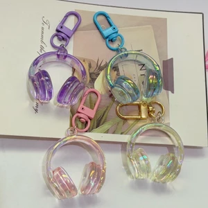 New European and American Ins3D Earphone Keychain Colorful Creative Hanging Decoration Gift Bag Pendant for Friends