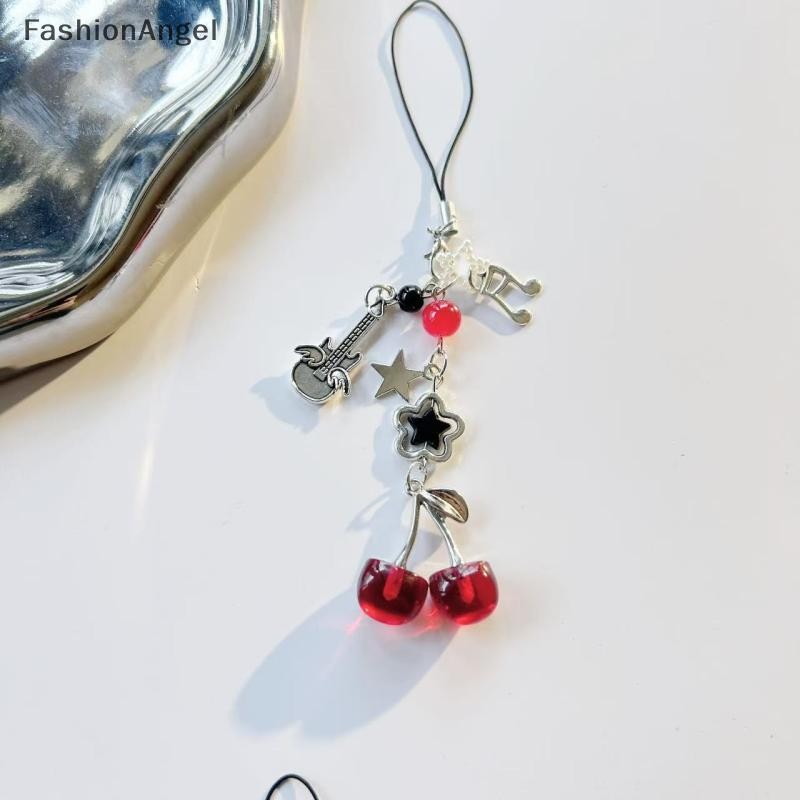 FashionAngel 1 Cái Quyến Rũ Đỏ Anh Đào Nơ Điện Thoại Móc Chìa Khóa Y2K Túi Mặt Dây Chuyền Móc Khóa Phụ Kiện Bạn Gái Quà Tặng VN