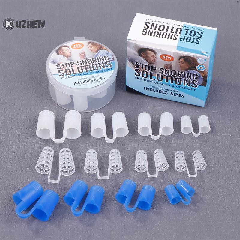 KUZHEN 4 / 8 Chiếc Silicon Chống Ngáy Mũi Dilators Ngưng Thở Hỗ Trợ Ngáy Mũi Kẹp Mũi Thiết Bị Thở NÓNG