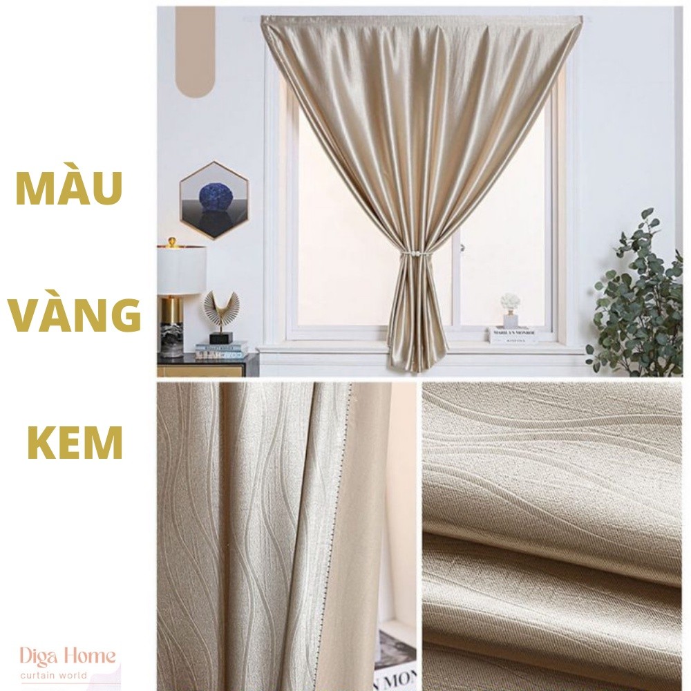 Rèm Dán Tường Cửa Sổ,Rèm Cửa Trang Trí-Không Cần Khoan Vô Cùng Tiện Lợi, Chất Liệu Vải Cản Sáng Tốt