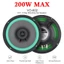 TAYO 2 Chiếc 6.5 Inch 200W HiFi Đồng Trục Loa Cửa Xe Tự Động Âm Nhạc Âm Thanh Stereo Toàn Dải Tần Số Loa dành Cho Xe Ô T