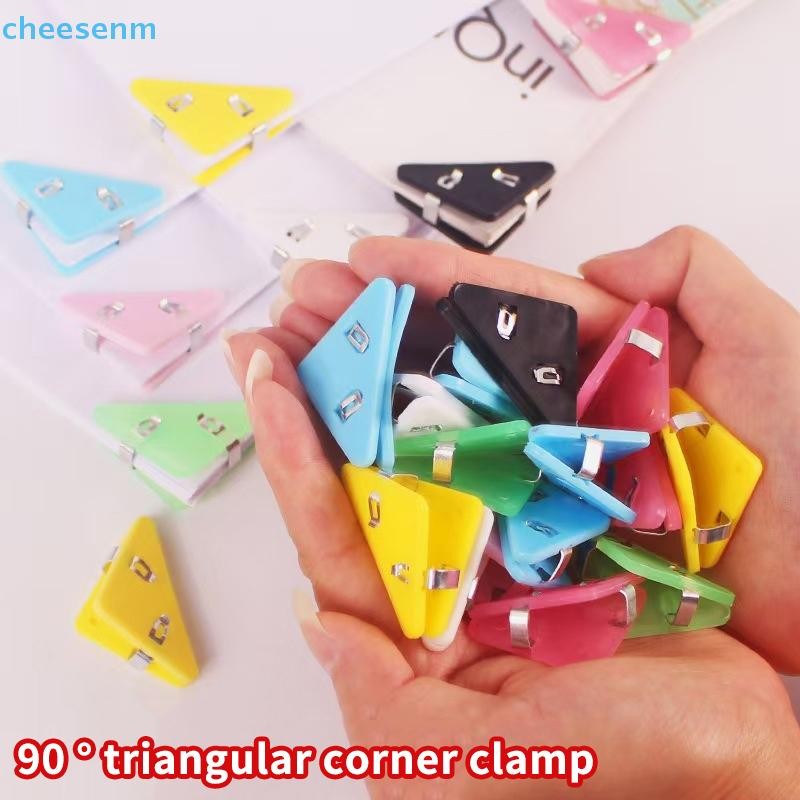 Cheenm 20 Chiếc Màu Tam Giác Kẹp Hóa Đơn Kẹp Sách Giấy Góc Kẹp Cho Bàn Lưu Trữ Kệ Văn Phòng Phẩm Máy Tính Để Bàn Tổ Chức Kẹp VN