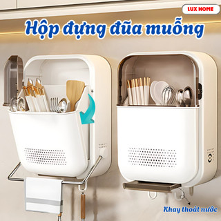 [BẢN NÂNG CẤP] Hộp Đựng Đũa Treo Tường Luxhome- Ống Đựng Đũa Gia Đình Cao Cấp, Giỏ Đồ Bếp Đa Năng