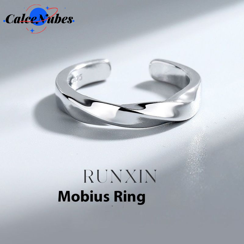 CN  Moebius Vòng unisex Ins hợp thời trang Thiết kế hình học có thể điều chỉnh vài vòng