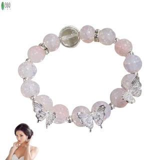 Vòng Tay Đính Hạt Cổ Điển với Bướm Trang Trí Ánh Sáng Sang Trọng - Trang Sức Thời Trang cho Mua Sắm và Hẹn Hò