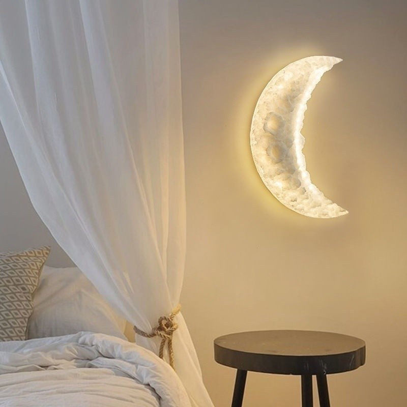 Đèn tường hình mặt trăng-Thiết kế tối giản hiện đại-Perfect cho phòng ngủ, hành lang hoặc đèn trang trí