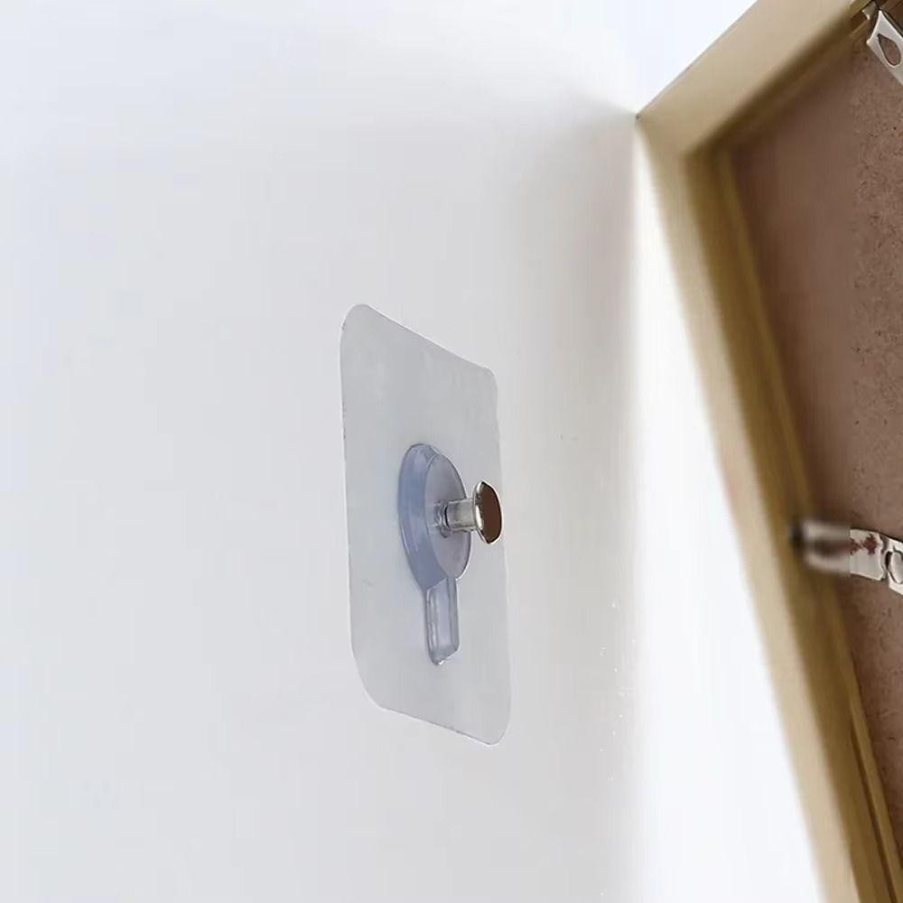 Móc khung ảnh có giá rẻ 10-50 chiếc, Móc tự dính chống nước trong suốt, Giá treo hình ảnh dính chắc chắn không cần khoan cho đồng hồ khung ảnh