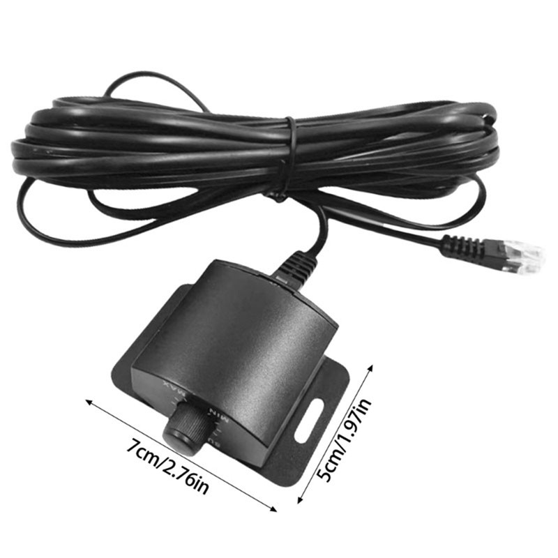 Cáp điều khiển âm lượng khuếch đại ô tô với núm âm trầm âm thanh nổi Bảng điều khiển gắn dây điều chỉnh cho bộ khuếch đại âm thanh 5m 4Pin