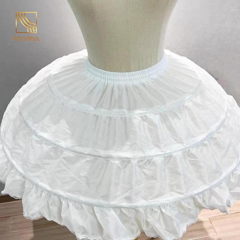 3 vòng Petticoat nửa trượt cho bữa tiệc Cosplay biểu diễn sân khấu sinh nhật