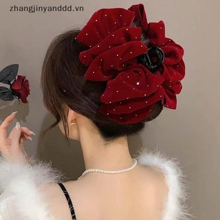 # yanddd # 1 Kẹp Tóc Nơ Nhung Màu Đen Cho Nữ Công Chúa Lấy Móng Vuốt Tóc Mũ Đội Đầu Kẹp Tóc Lớn Phụ Kiện Tóc Bé Gái.