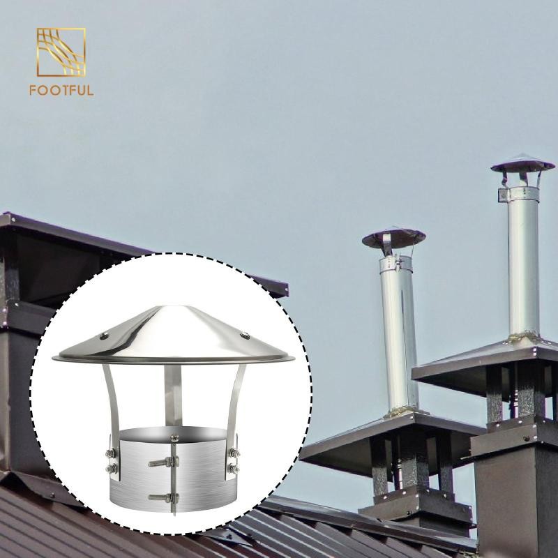 Nắp ống xả thép không gỉ cho ống khói, lắp đặt dễ dàng, che lỗ thông hơi
