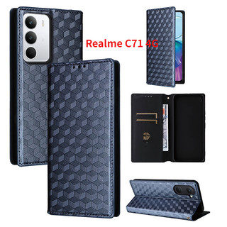 Vỏ Lật Cho Realme C71 C75 C75X C 71 C75 14X C85 Pro 4G 5G 2025 Vỏ Điện Thoại Lưới Da Sang Trọng Khe Cắm Thẻ Ví Giá Đỡ Vỏ Bảo Vệ Chống Sốc