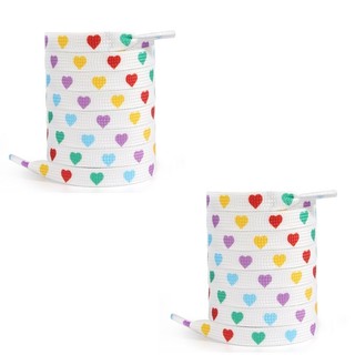 JOJO 100cm Dài In Hình Trái Tim Dây Giày Đế Bằng 9 Mm Cho Người Lớn Tuổi Teen Polyester Dây Giày Dây Giày Cho Giày Thể Thao Xe Lửa