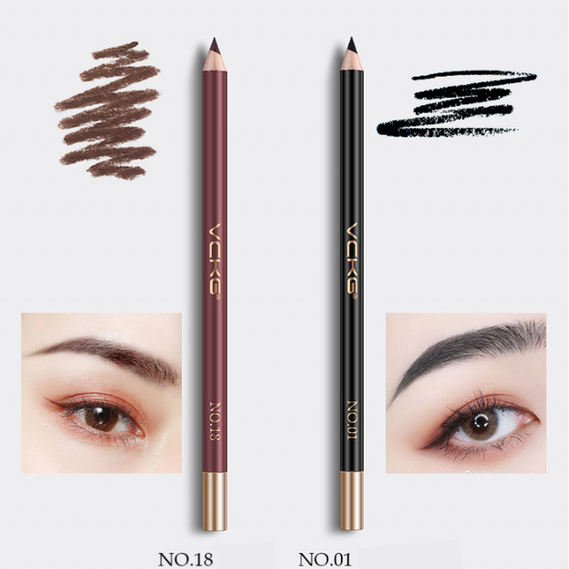 Bút chì kẻ mày bằng gỗ Microblading có mài - Bút kẻ mắt cà phê đen / đen tự nhiên - Chống thấm nước, lâu trôi