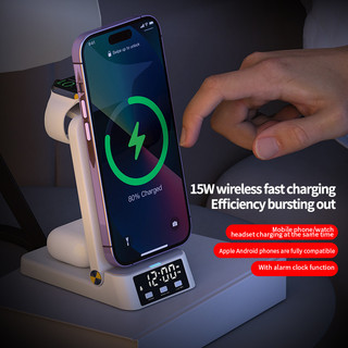 SHEREN Bộ sạc không dây có thể gập lại  25W Bộ sạc không dây từ tính bốn trong một for Samsung Watch