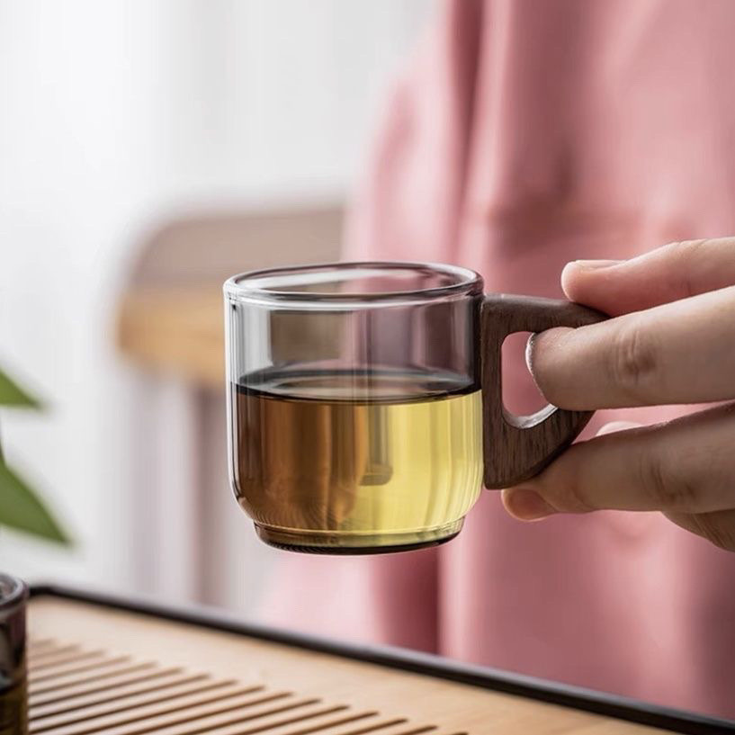 Quả óc chó Ấm Trà Bộ Ấm Trà Chống bỏng Kính Dày 500ml Văn Phòng Hộ Gia Đình Trà Nước Thiết Kế Riêng Biệt