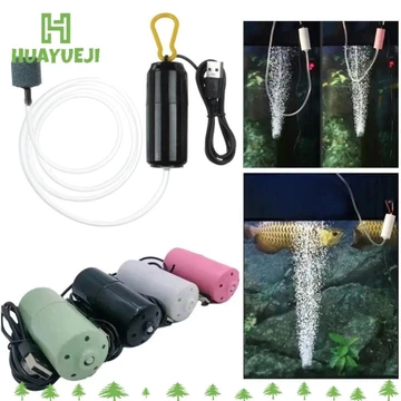 Máy nén khí YUEJI 1 chiếc, Máy bơm không khí oxy nhỏ cho bể cá, Phụ kiện bể cá di động 5V 1W bền bỉ Máy tạo oxy USB