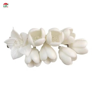 Vintage Pha Lê Kẹp Tóc Trắng Nguyên Chất Hoa Cao Cấp Kẹp Tóc Bên Cho Bé Gái Trang Trí Phụ Kiện Tóc