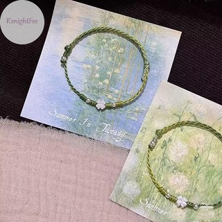 K2nightFee Xanh Lá Bốn Lá Cỏ Ba Lá Handmade Dây Vòng Tay Tinh Tế May Mắn Lắc Tay Trang Sức Quà Tặng VN