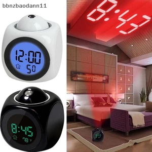 Đồng hồ báo thức Laser chiếu kỹ thuật số LCD sáng tạo Hiển thị báo cáo bằng giọng nói Trang trí