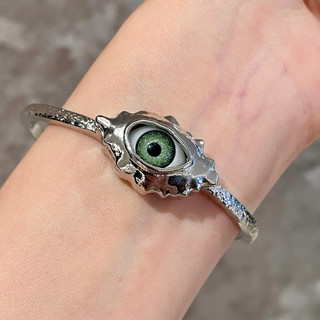Thẩm mỹ phóng đại Retro Devil 's Eye Kết cấu kim loại Vòng tay Vòng tay mắt