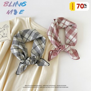 Phong Cách Nhật Bản Và Hàn Quốc Kẻ Sọc Khăn Vuông Nhỏ Khăn Lụa Nhỏ Nữ 70 Cotton Hai Mặt Khăn Nhỏ Hình Tam Giác Chất Kết Dính Trang Trí Buộc Tóc