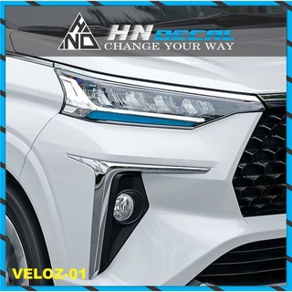 TEM DÁN MÍ ĐÈN XE VELOZ NHIỀU MÀU SẮC LỰA CHỌN ( 1 CẶP DÁN 2 BÊN )
