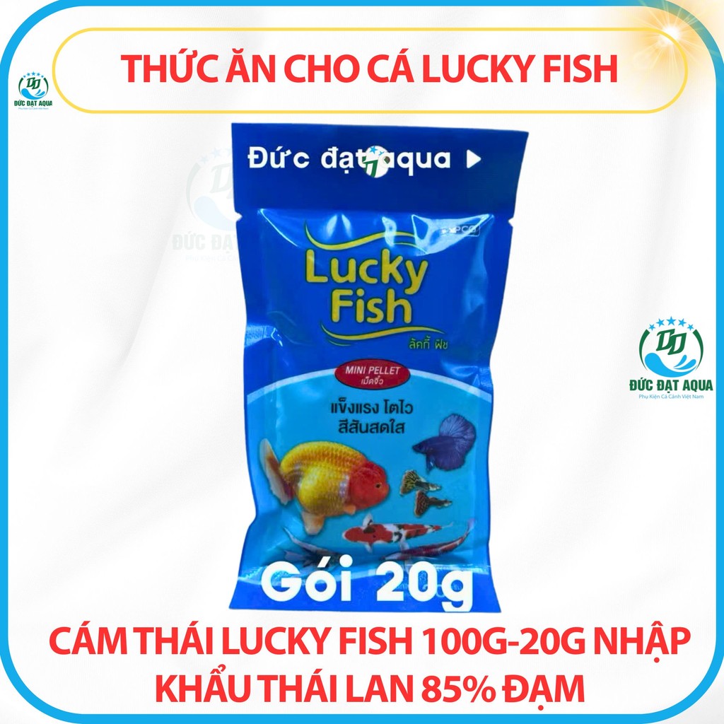 cám cá LUCKY FISH -20g-50g-100g nhập khẩu thái lan Phù Hợp Cho Mọi Loài Cá 9