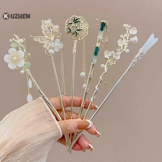 KUZHEN Cổ Điển Trung Quốc Tóc Dính Chân Cho Nữ Hoa Ngôi Sao Tươi Handmade Kẹp Tóc Quyến Rũ Phụ Kiện Trang Sức