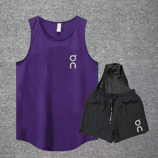 Track and Field Sports Student Training Quick-Drying Sports Suit Men's Marathon Running Mesh Vest with Lining Shorts 7GxU