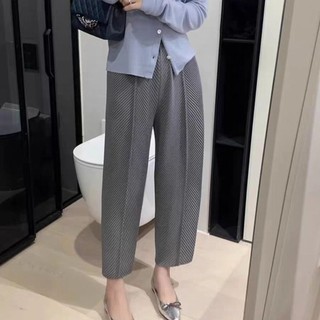 2025 Kích Thước Lớn Bao Thịt Mỏng Nhìn Co Giãn Thường Ngày Xếp Ly Cao Cấp Thoáng Khí Mát Harem Quần