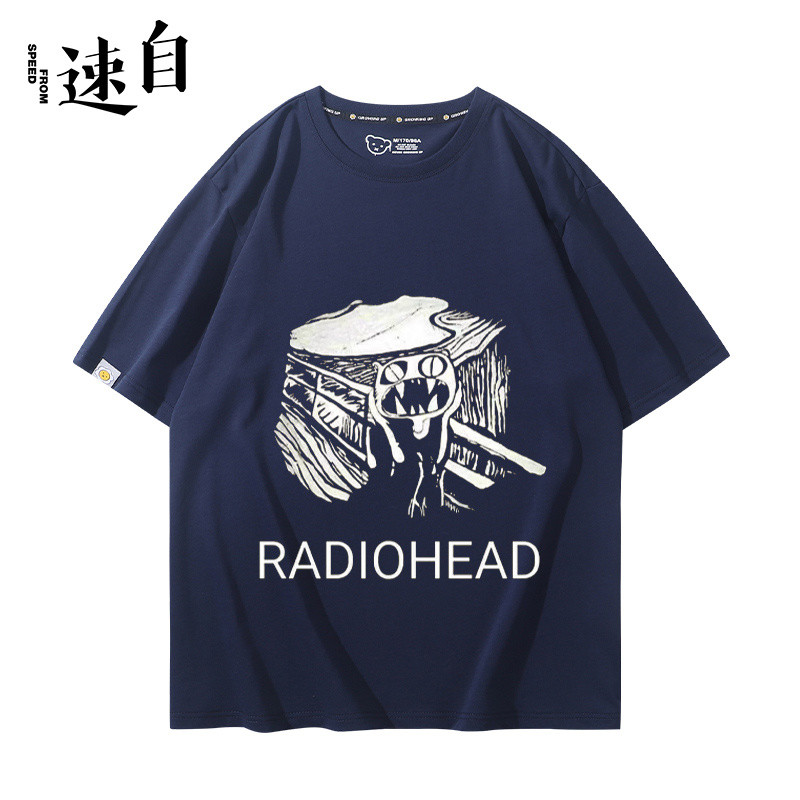 Radiohead Ban Nhạc Hàng Hóa Tay Ngắn Nam Nữ 2024 Phong Cách Mới Mùa Hè Phù Hợp Với Áo Thun Thời Trang