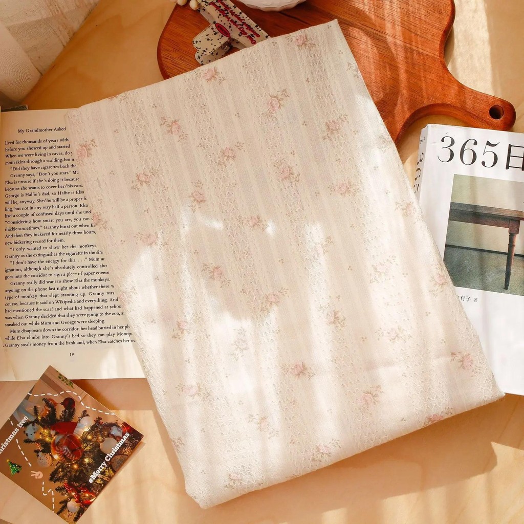 1 Mét / 0.5 Sân Hoa Cotton Ren Jacquard Vải In Kỹ Thuật Số Hoa Phong Cách Vintage DIY Nữ Váy Trẻ Em Đầm Búp Bê Quần Áo TJ21798