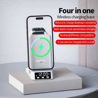 SHEREN Bộ sạc không dây có thể gập lại  25W Bộ sạc không dây từ tính bốn trong một for Samsung Watch