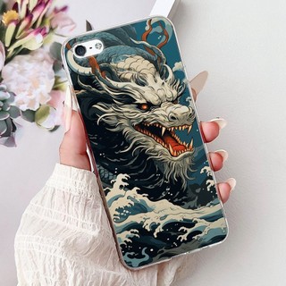 Dành Cho iPhone 5 5s SE (2016) 4 4s Mới Thoáng Mát Tranh Rồng Silicon Mềm TPU Vỏ Điện Thoại