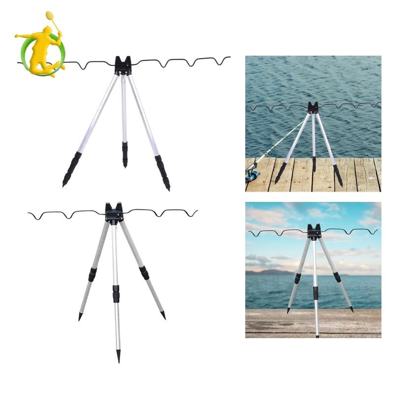 Cần câu chân máy giá đỡ gấp - dụng cụ hỗ trợ mặt đất với 5 thanh đứng cực giá đỡ chân đế cho hồ ao