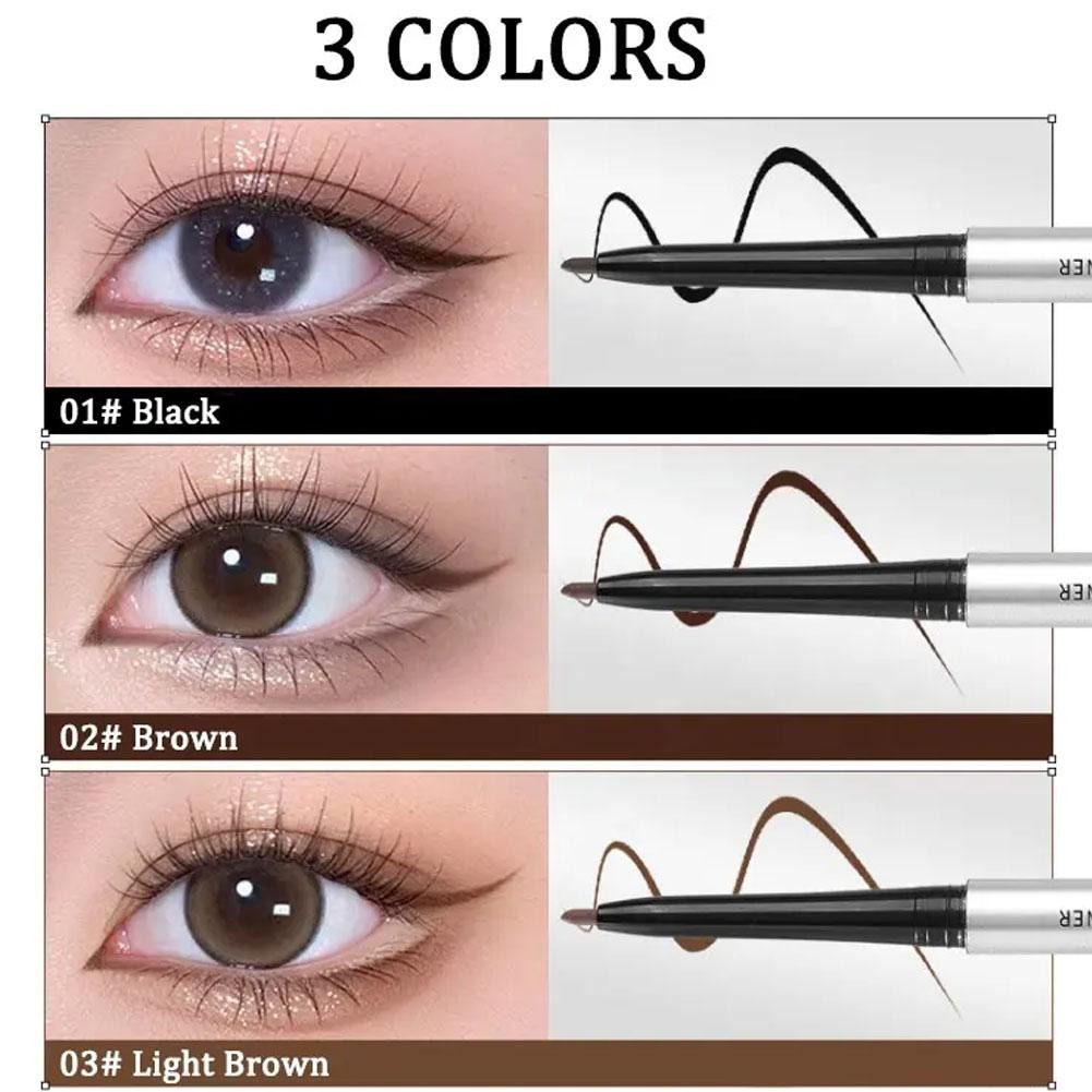Bút chì Gel kẻ mắt siêu mỏng chống thấm nước Trang điểm khô nhanh Màu nâu cho mắt Mềm mại lâu trôi
