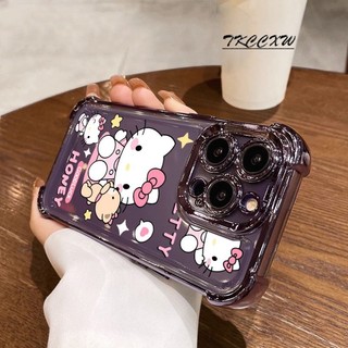 Ốp Điện Thoại Tranh Hồng Fashion Cat Cho Realme C63 C60 C75 GT7 Pro C51 C53 C55 C35 C33 C31 C30 C30S C11 Note 50 Narzo 50i 50A Prime Trong Suốt Bảo Vệ Toàn Diện Vỏ Mềm Chống Sốc