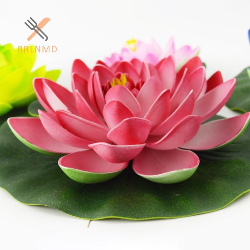 RRLNMD Mini Sen Nhân Tạo Hoa Nổi Hoa Sen Giả Sống Động Như Thật Nước Lily Micro Phong Cảnh Cho Ao Trang Trí Sân Vườn Cây MỚI