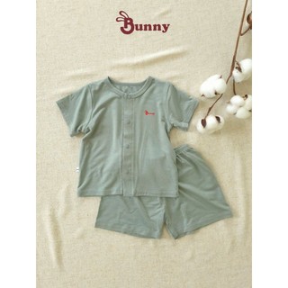 Bộ cộc cúc bấm thun lạnh Bunnybaby chất Modal mềm mịn, mát lạnh cho bé 3-10kg