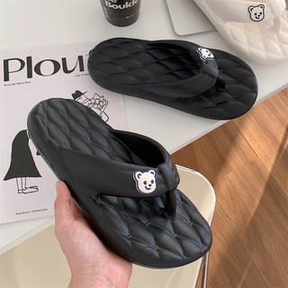 XIXITIAO Flip-Flops Mùa Hè 2025 Phong Cách Mới Gấu Dễ Thương Sinh Viên Mặc Ngoài Trời eva Giày Đế Mềm Nữ