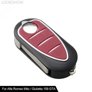 LOOKSHOW Xe Điều Khiển Từ Xa Chìa Khóa Giá Đỡ Chìa Khóa Nhà Ở 3 Nút Phù Hợp Cho Alfa Romeo Mito / Giulietta 159 GTA Phụ Kiện Xe Hơi H3P8