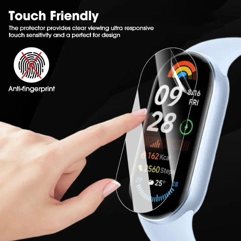 Xiaomi Mi Band 10 9 8 7 Pro Active 6 5 4 4C, màn hình HD trong suốt chống trầy xước, miếng dán hydrogel bảo vệ