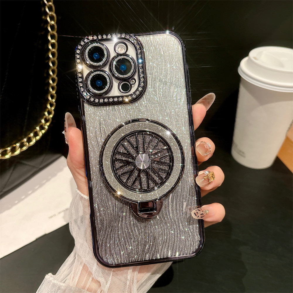 Giá đỡ con quay hồi chuyển flash khoan vỏ điện thoại cho iPhone 16 11 12 13 14 15 pro max 16 plus Ống kính Bảo vệ Camera Vỏ chống sốc Vỏ mềm điện thoại