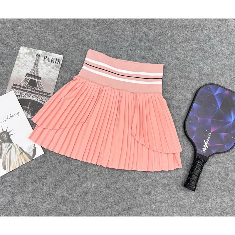 [ PICKLEBALL NEW ] Váy xếp ly cạp dệt Thể Thao, Pickleball, Tennis Nữ Chất Thun lulu Quảng Châu Cao Cấp