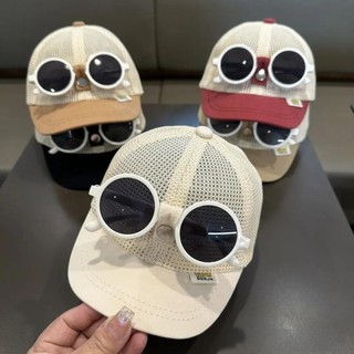 Mũ bóng chày cho bé ROLY, có kính râm có thể tháo rời Mũ chống nắng thoáng khí cho trẻ sơ sinh, Lưới chống nắng có thể điều chỉnh cho trẻ mới biết đi Mũ trẻ em bé trai bé gái