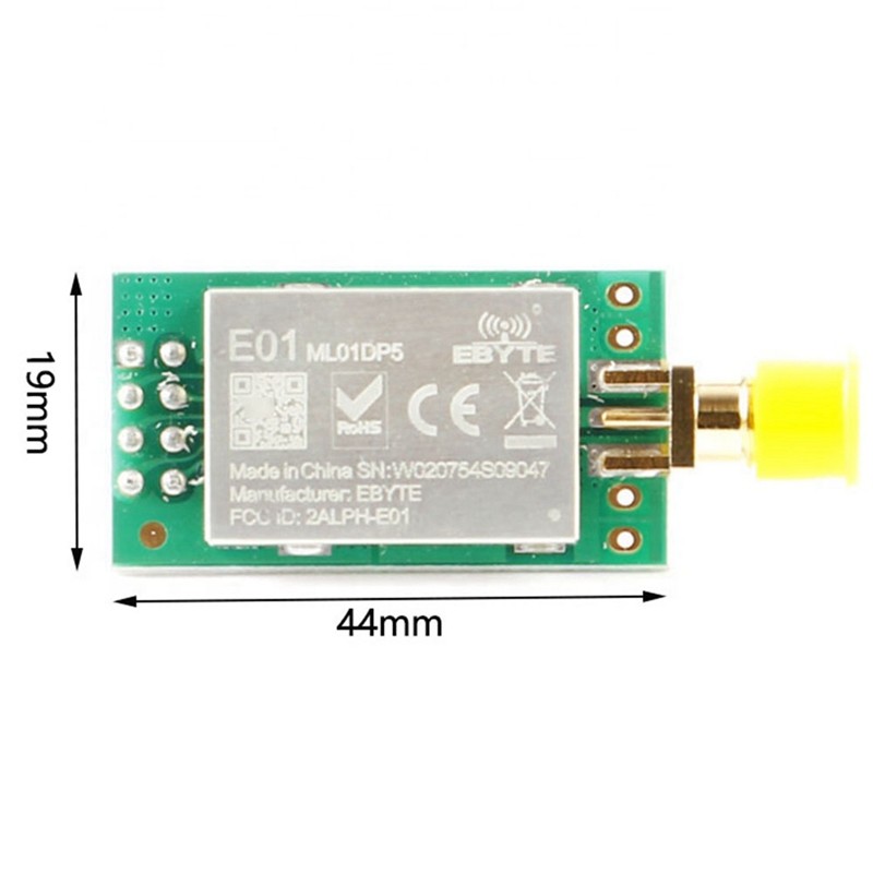 Mô-đun thu phát không dây E01-ML01DP5 NRF24L01P + PA + LNA 2.4G 2500M Mô-đun không dây RF điều khiển từ xa