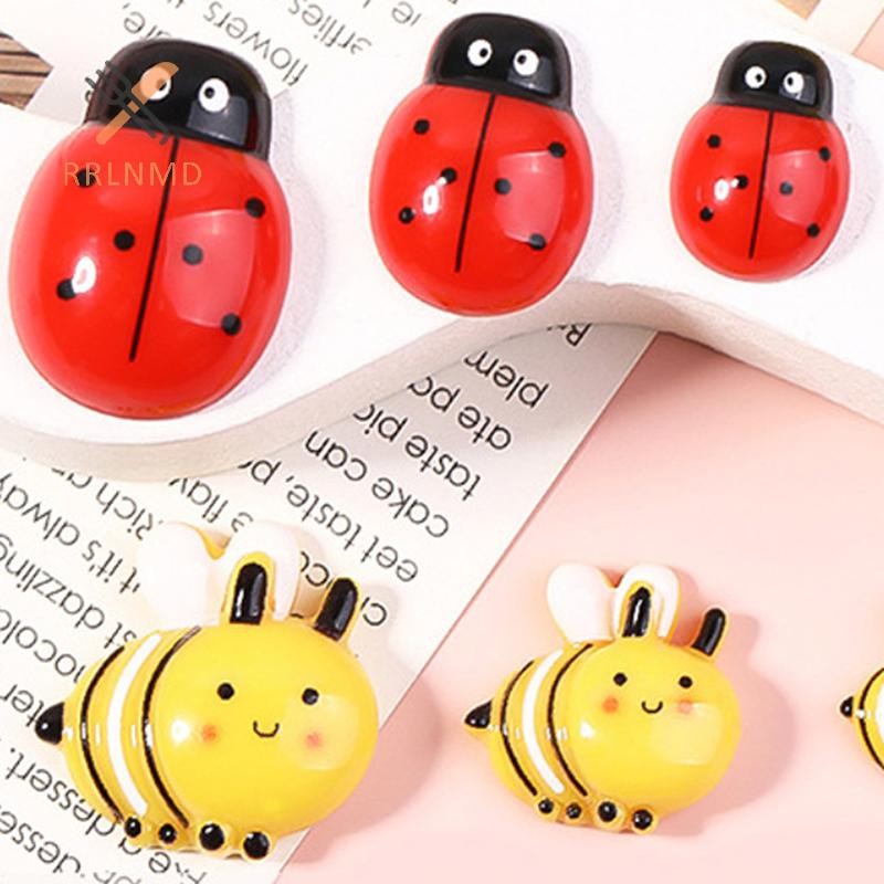 RRLNMD 5 Chiếc Hoạt Hình Ong Bọ Rùa Nhựa Dễ Thương Trang Sức Làm DIY Phụ Kiện Trang Trí MỚI