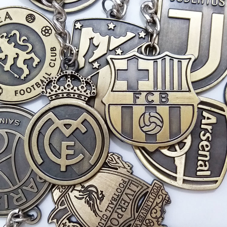 Móc khóa mặt dây chuyền đội bóng Real Madrid Liverpool Juventus AC Milan Arsenal Chelsea Paris Saint-Germain U4GV