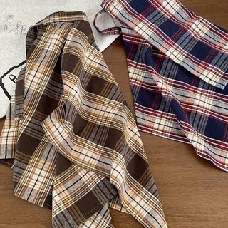 Strongaroetrtomj Nữ ca rô Viền sọc không đều Váy quấn ngắn Váy xếp lớp thời trang và đa năng VN
